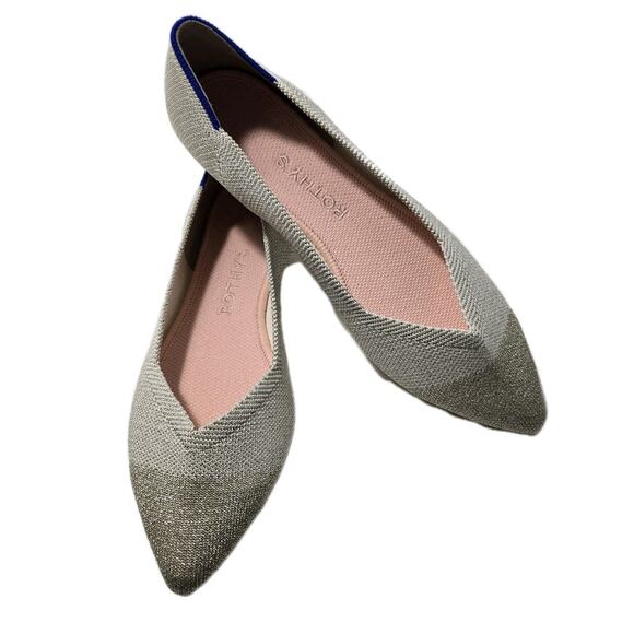 Rothy’s Women’s Flats Diamond Metallic Style 002-299 - Sz 7.5 NEW - Picture 1 of 11